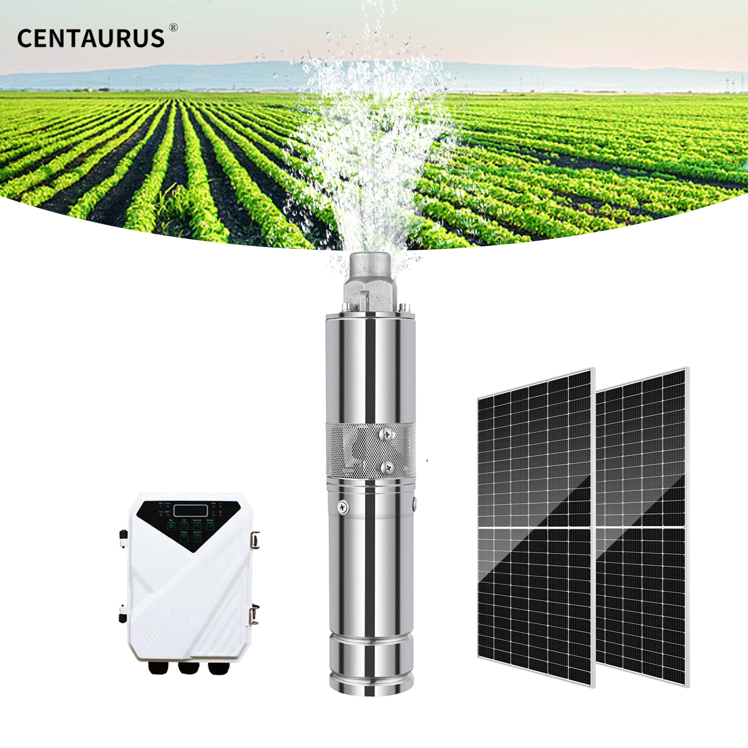 3DSS DC OEM من الفولاذ المقاوم للصدأ عالية الطاقة مضخة مياه العميقة الغاطسة